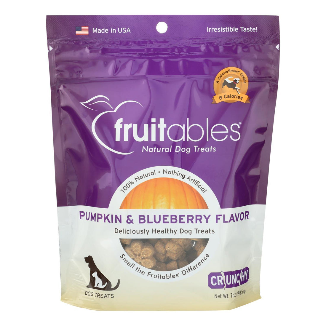 Fruitables Skinny Minis Dog Treats - Crunchy Pumpkin &amp; Berry Flavor - Case Of 8 - 7 Oz