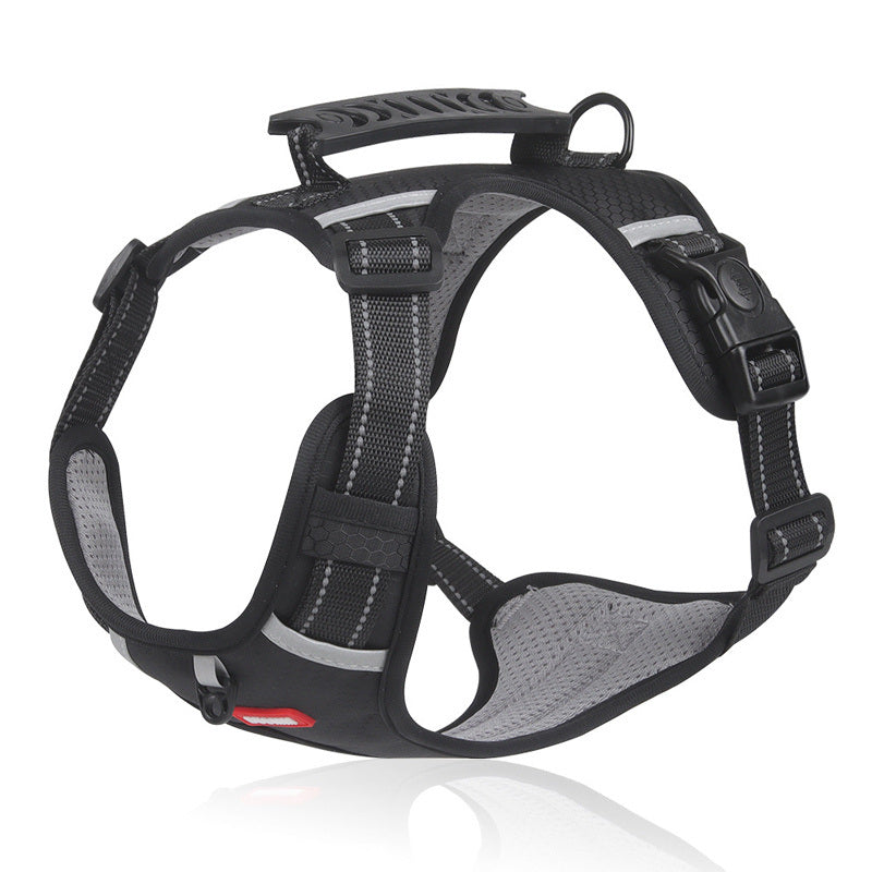 No Pull Pet Harness For Dog &amp; Cat; Adjustable Soft Padded Large Dog Harness With Easy Control Handle