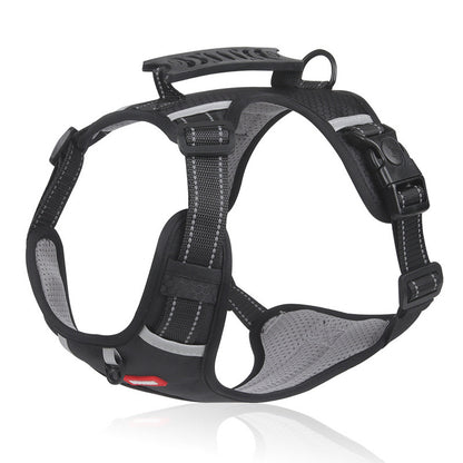 No Pull Pet Harness For Dog &amp; Cat; Adjustable Soft Padded Large Dog Harness With Easy Control Handle