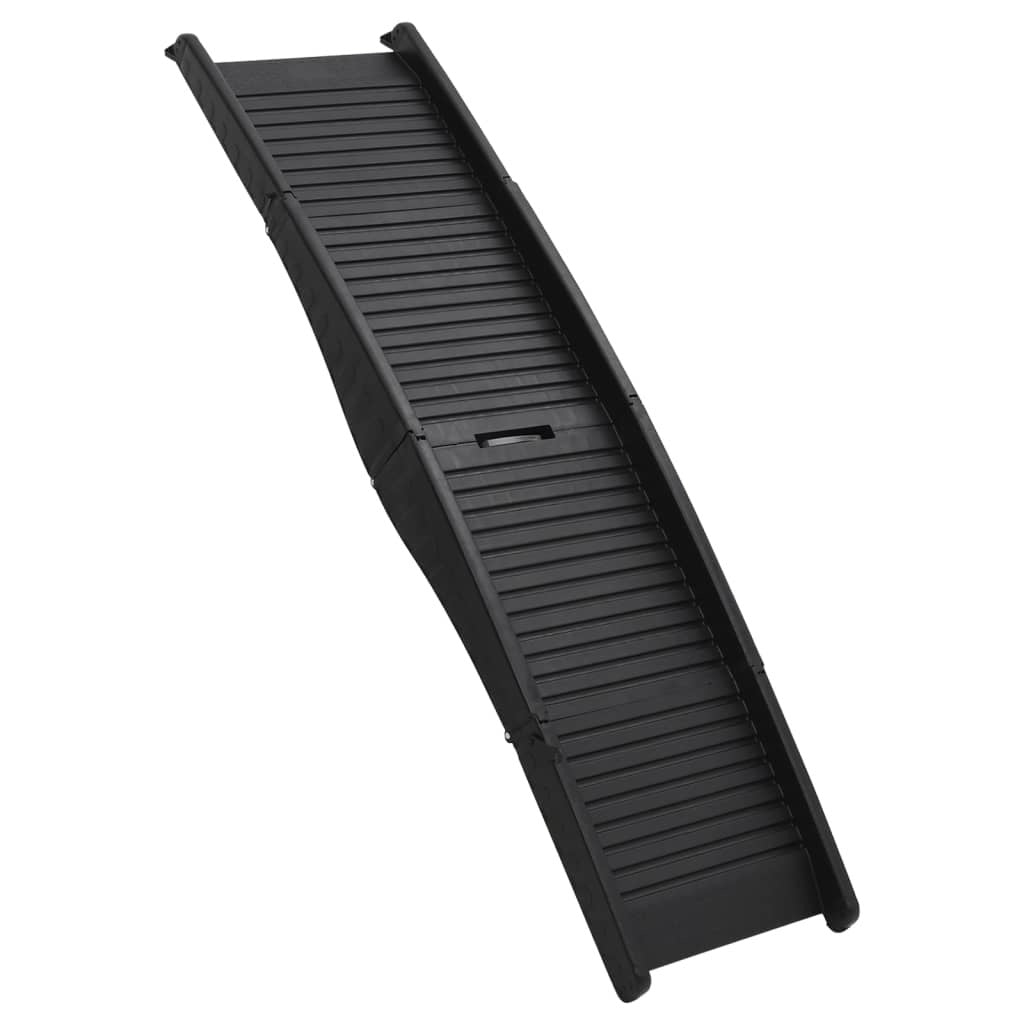 Folding Dog Ramp Black 60.2&quot;x15.7&quot;x4.9&quot; Plastic