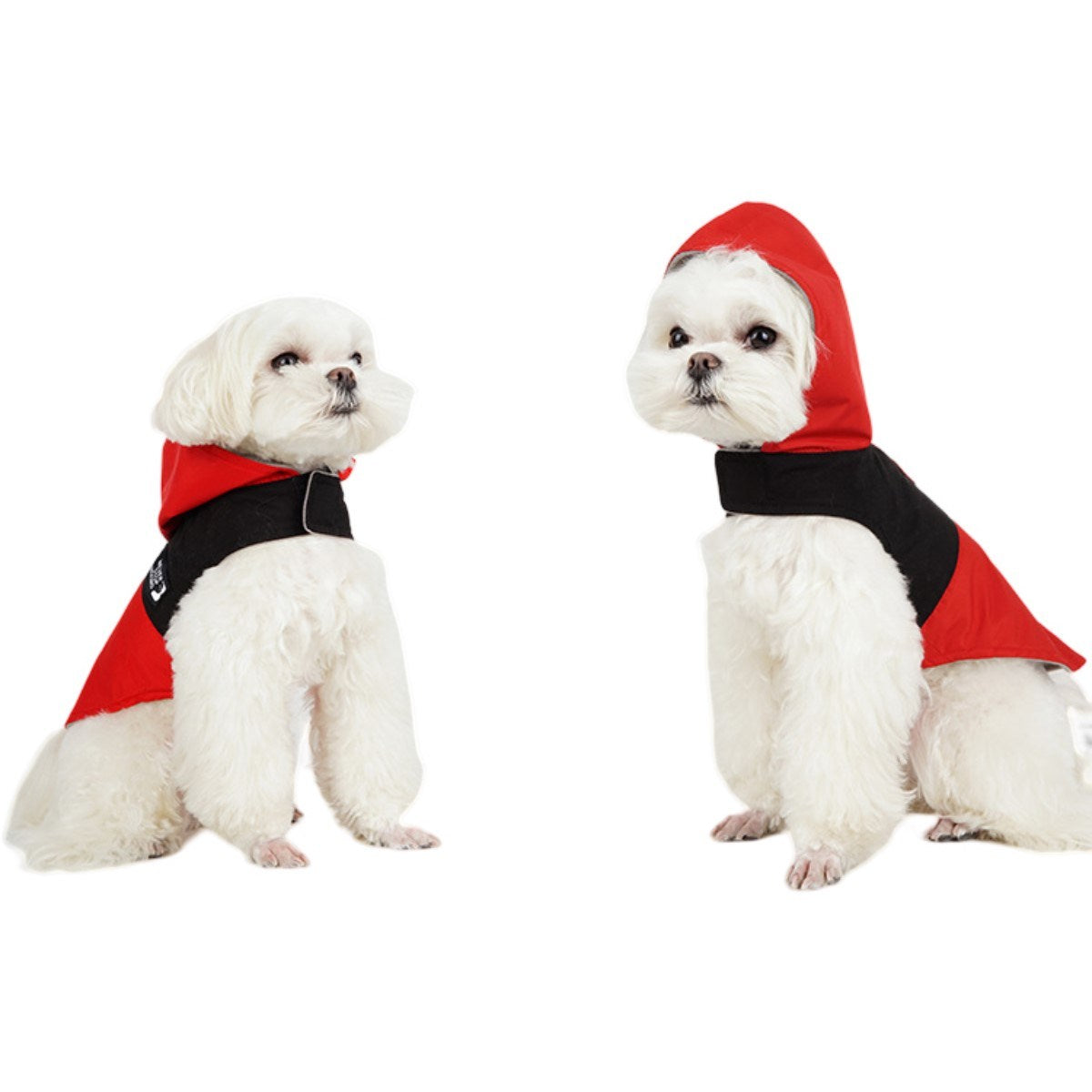 Dog Raincoat with Hood and Leash Hole, Adjustable Belly Strap, Reflective Strips, Lightweight Slicker Poncho Rain Jacket Coat for Small Medium Dogs and Puppies