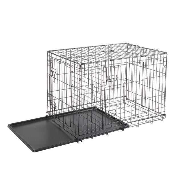 36&quot; Pet Kennel Cat Dog Folding Steel Crate Animal Playpen Wire Metal