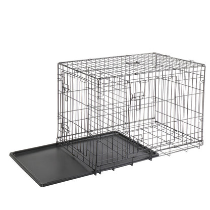 36&quot; Pet Kennel Cat Dog Folding Steel Crate Animal Playpen Wire Metal