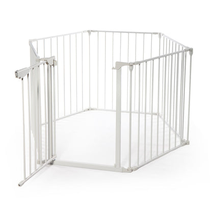 Metal Baby Playpen Fireplace Safety Fence;  Extra Wide Barrier Gate for Indoor Baby/Pet /Christmas Tree XH