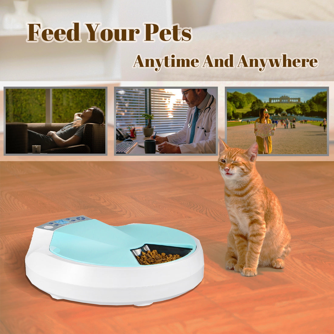5-Meals Automatic Feeder Auto Pet Feeder