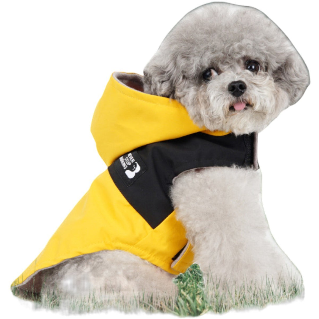 Dog Raincoat with Hood and Leash Hole, Adjustable Belly Strap, Reflective Strips, Lightweight Slicker Poncho Rain Jacket Coat for Small Medium Dogs and Puppies