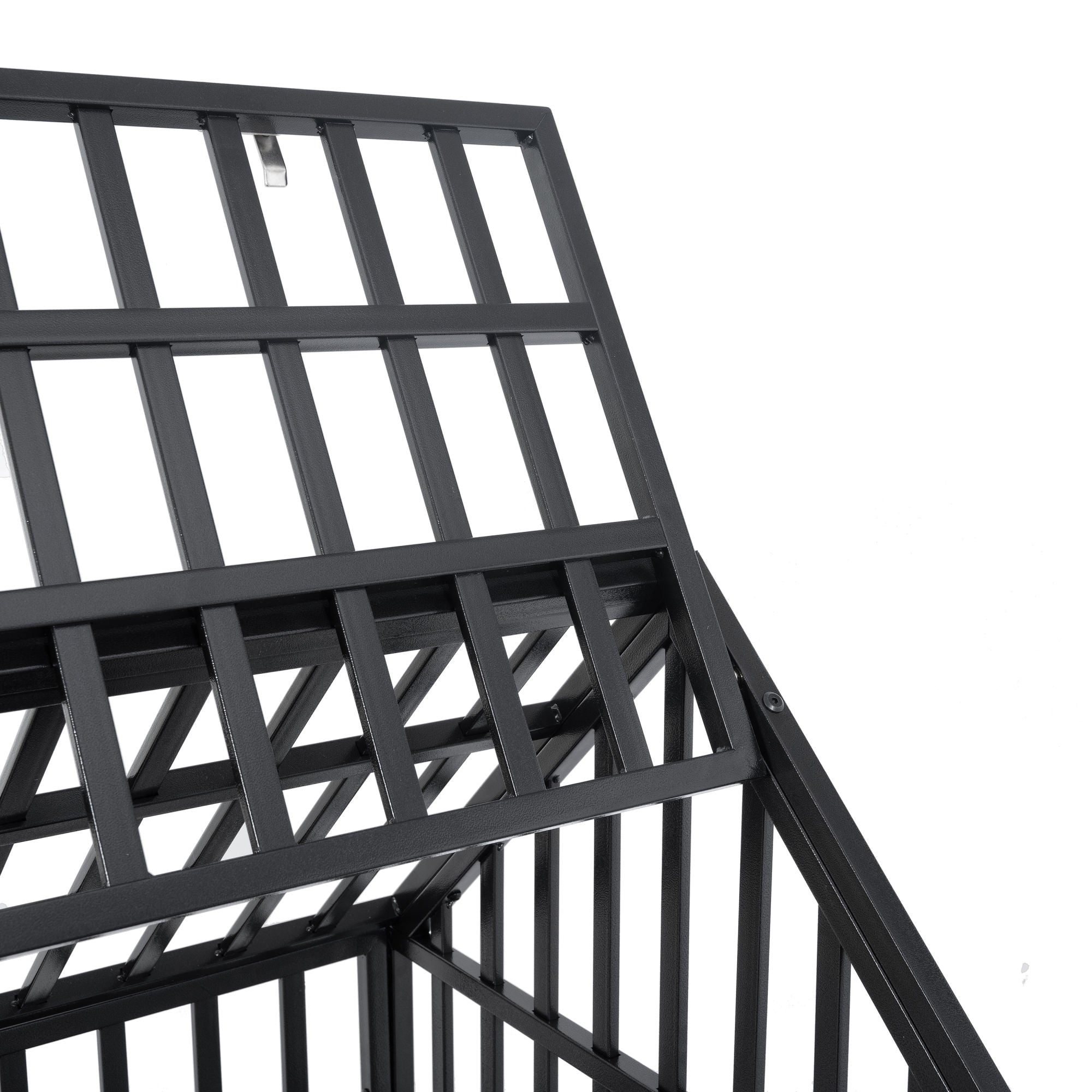 Heavy Duty Dog Cage pet Crate with Roof &amp; window on roof