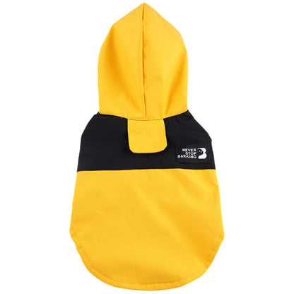 Dog Raincoat with Hood and Leash Hole, Adjustable Belly Strap, Reflective Strips, Lightweight Slicker Poncho Rain Jacket Coat for Small Medium Dogs and Puppies