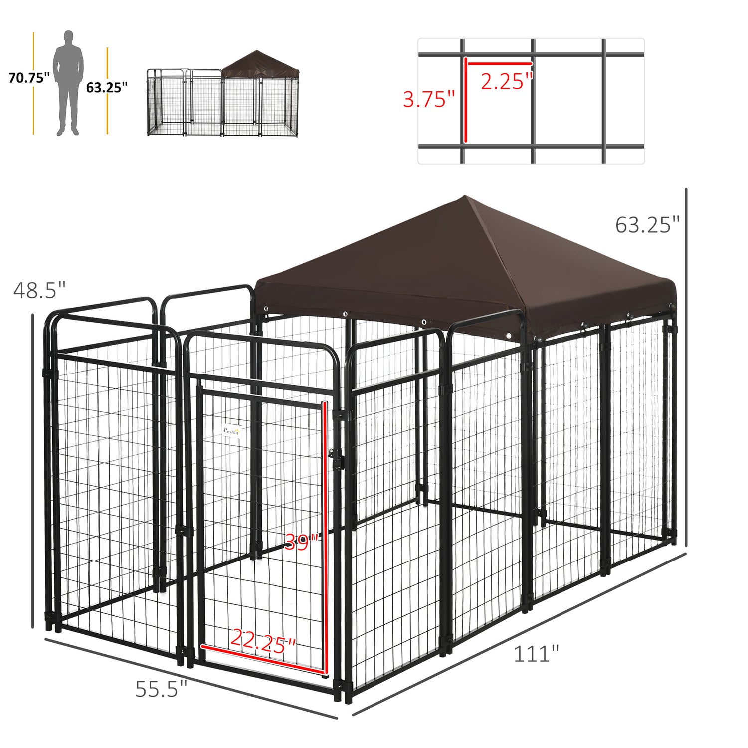 Dog Kennel Outdoor for Large and Medium Dogs, 9.3&