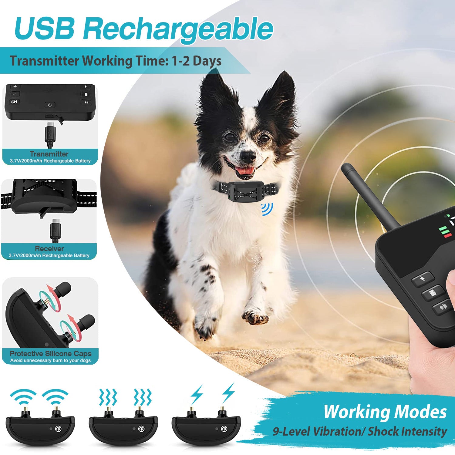 2 In 1 Wireless Electric Dog Fence Waterproof