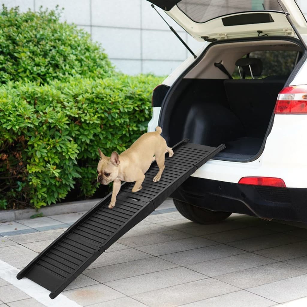 Folding Dog Ramp Black 60.2&quot;x15.7&quot;x4.9&quot; Plastic