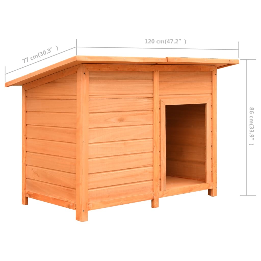 Dog Cage Solid Pine &amp; Fir Wood 47.2&quot;x30.3&quot;x33.9&quot;