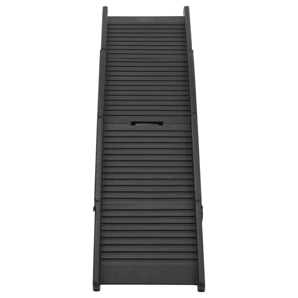 Folding Dog Ramp Black 60.2&quot;x15.7&quot;x4.9&quot; Plastic