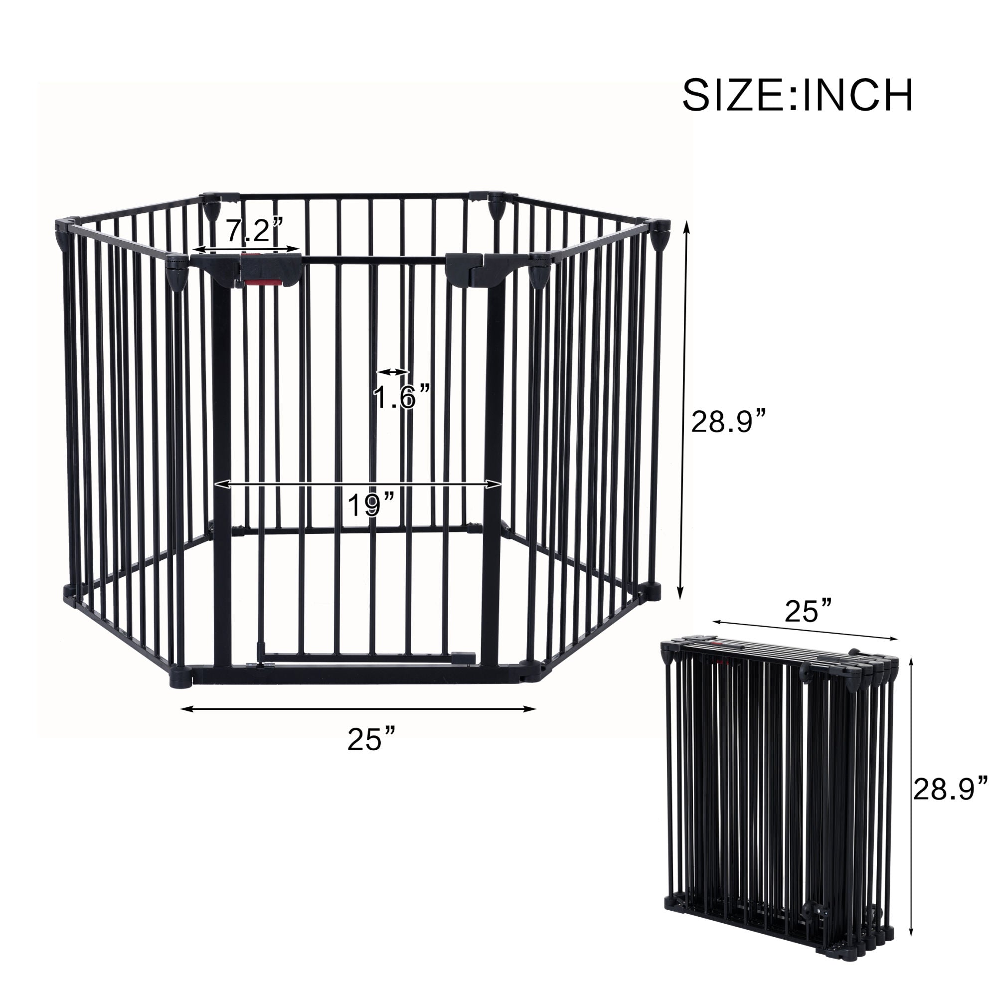 150&quot; Adjustable Safety Gate 6 Panels Play