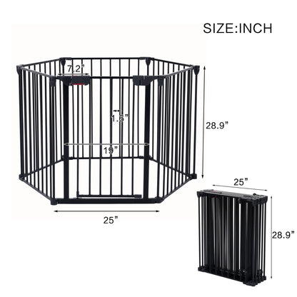 150&quot; Adjustable Safety Gate 6 Panels Play